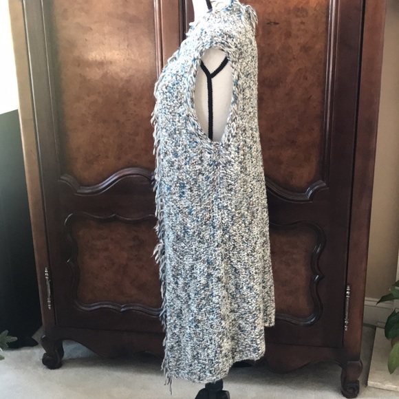 Chico's Long Knit Sweater Vest with Fringe - Picture 9 of 14